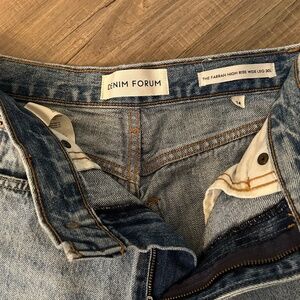 Denim Forum The Farrah Hi-Rise Wide Jeans Size 24